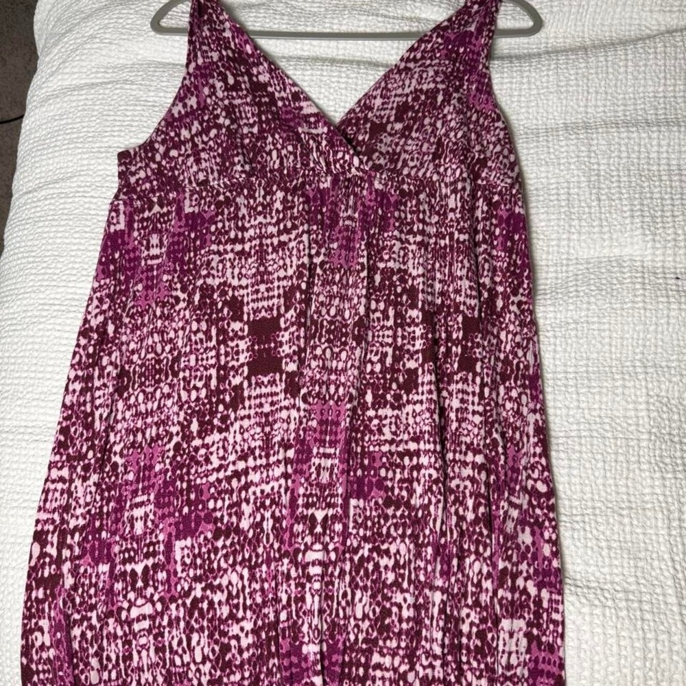 Lg Womens Joe Fresh Purple And White Abstract print dress